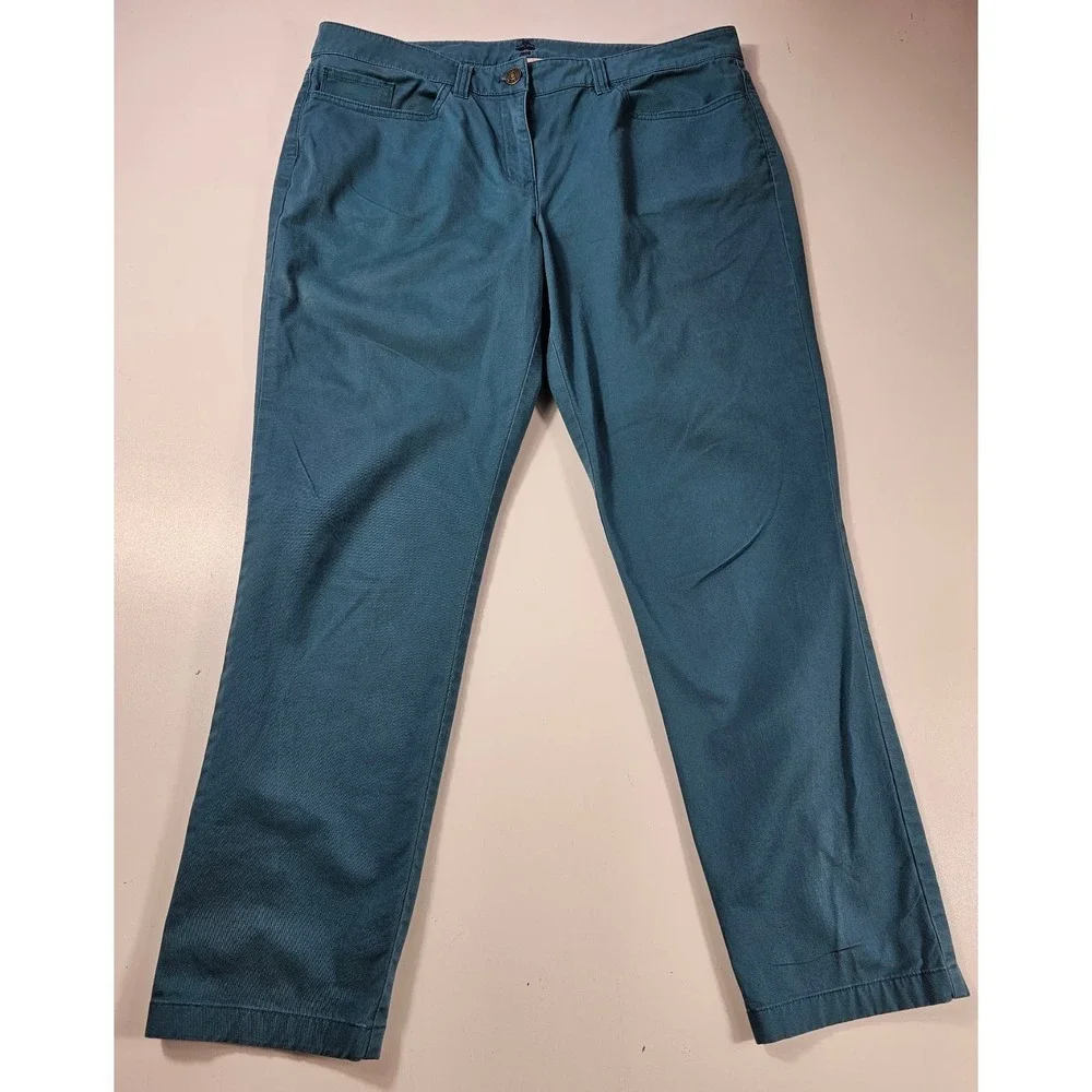 Brooks brothers red fleece teal career casual trousers size 10 *